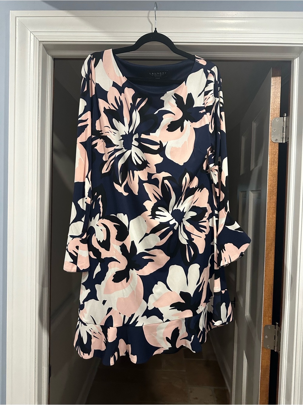 LAUNDRY by Shelli Segal Navy Floral Shift Dress - Pink & White Bloom